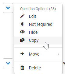 copy question via question edit