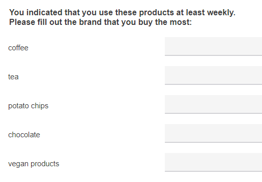 product consumption