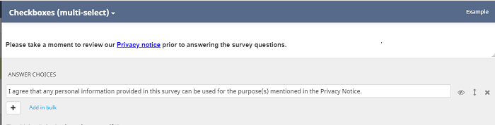 adding a consent question to your survey